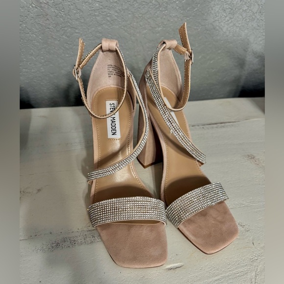 Steve Madden Rhinestone Blush Block Heel ✨ - Picture 5 of 6